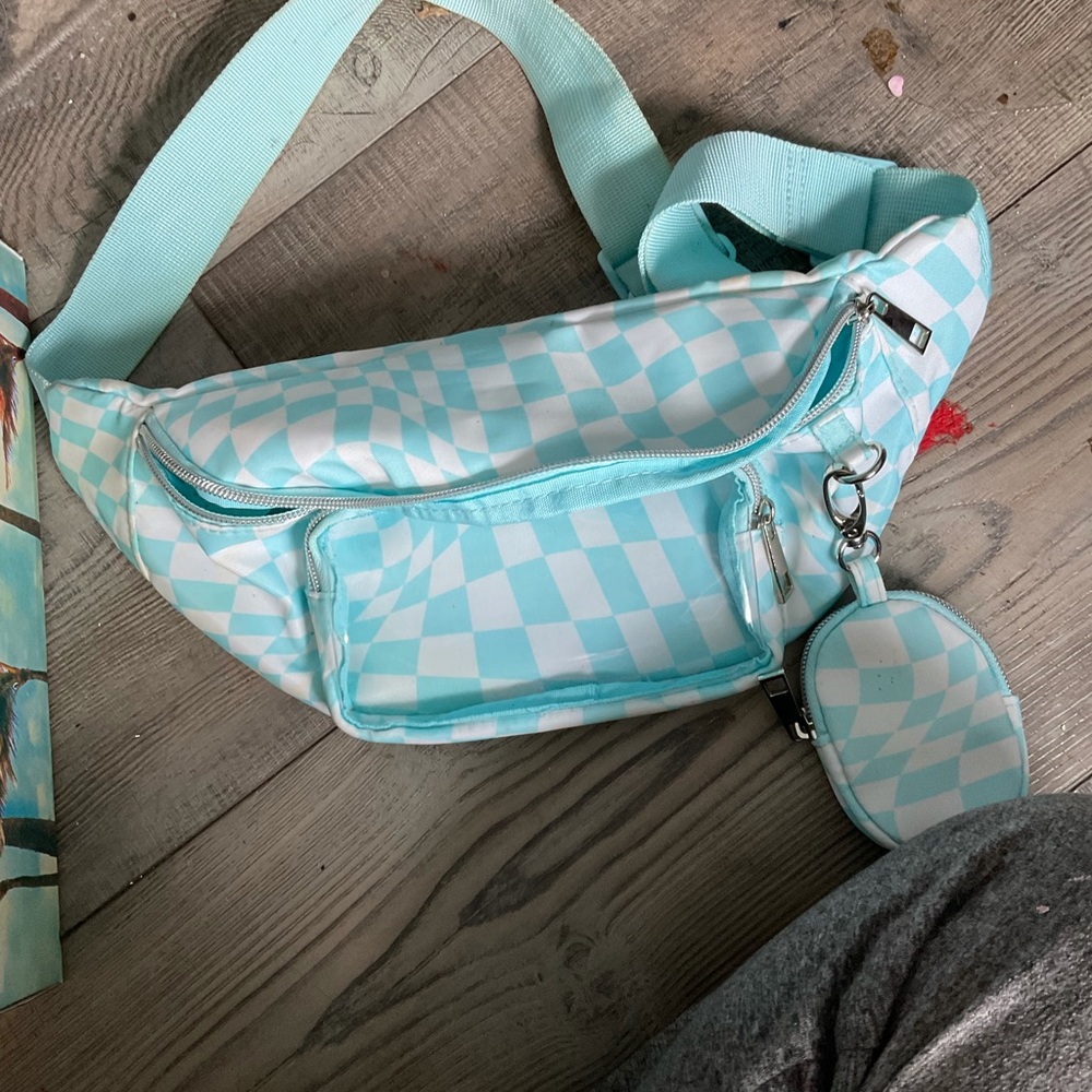 Vans Fanny pack baby blue checkers